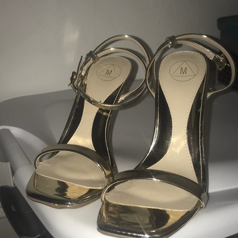 Missguided gold heels